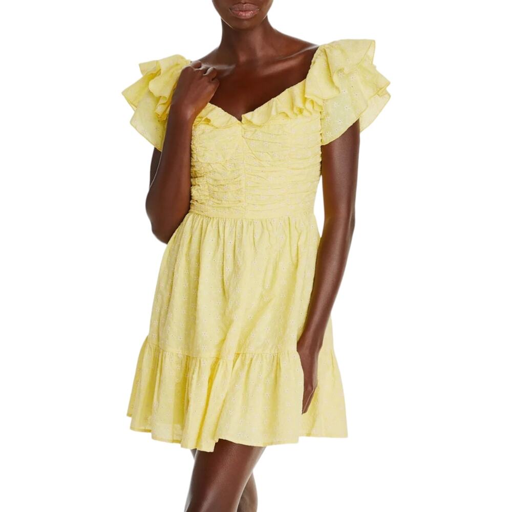 NWT AQUA Size Medium Womens Cotton Short Mini Dress